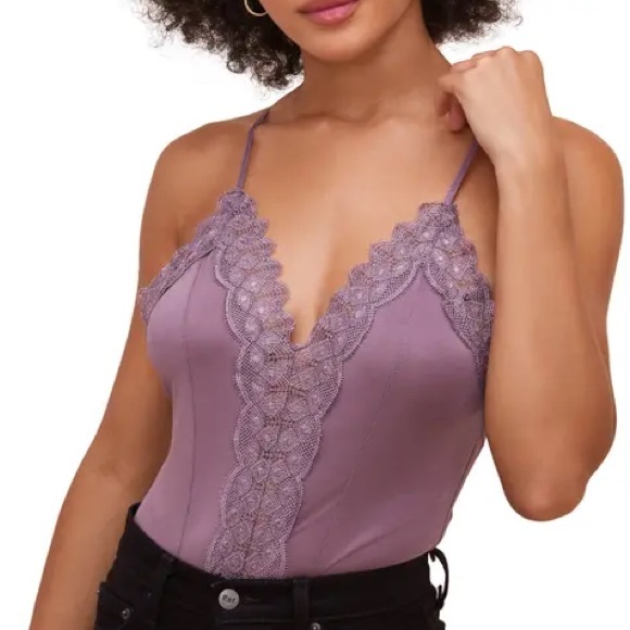 ASTR Lace Inset Bodysuit - Picture 1 of 3